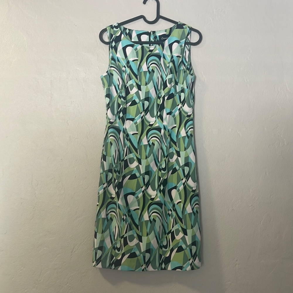 Dress stripped color green